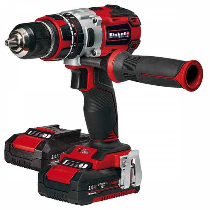 Дрель аккумуляторная ударная Einhell PXC TE-CD 18 Li-i BL (2x2,0Ah) - 4513861